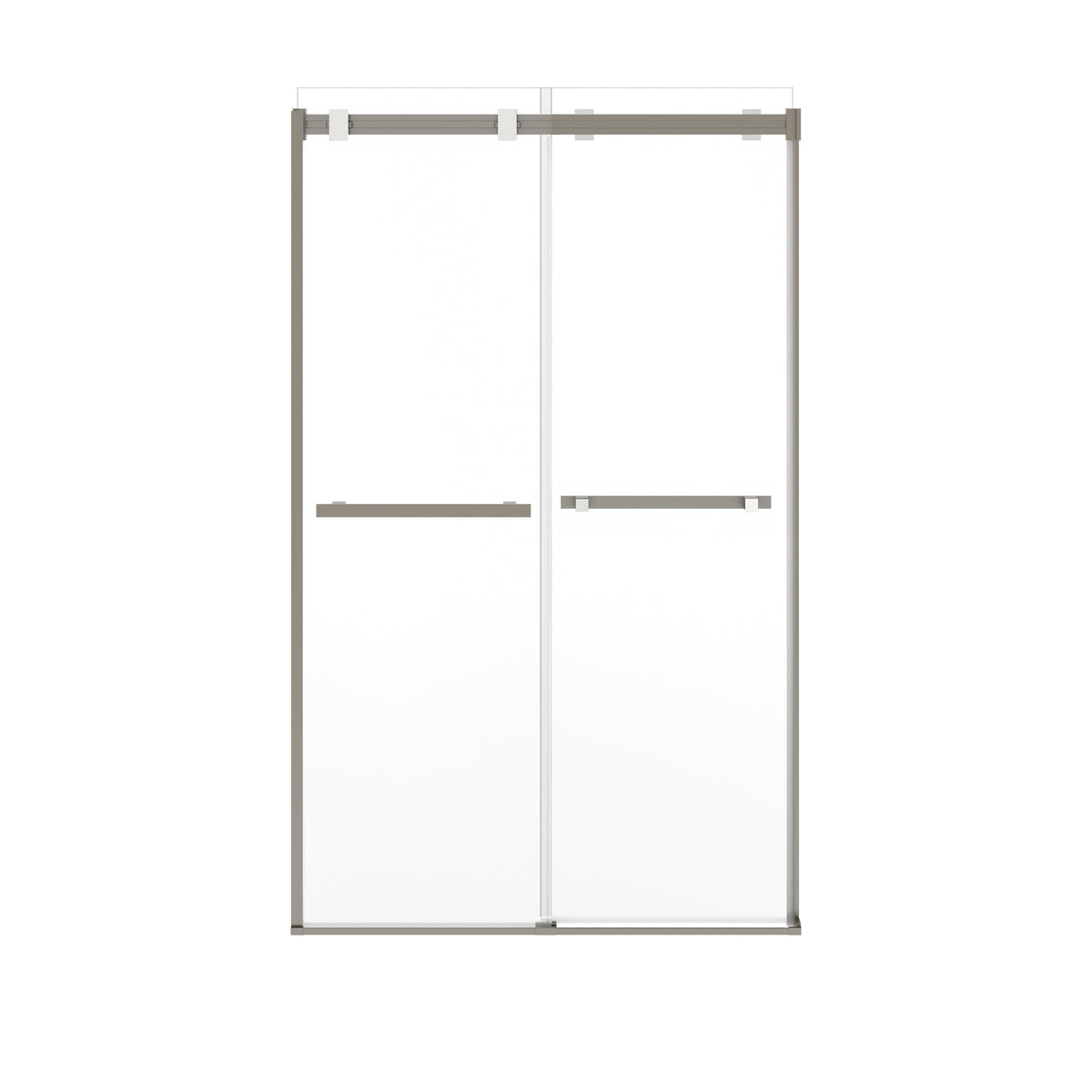 Maax Duel Alto 44-47 X 78 in 8mm Bypass Shower Door for Alcove Installation with GlassShield glass in Brushed Nickel & Matte Black - image 18