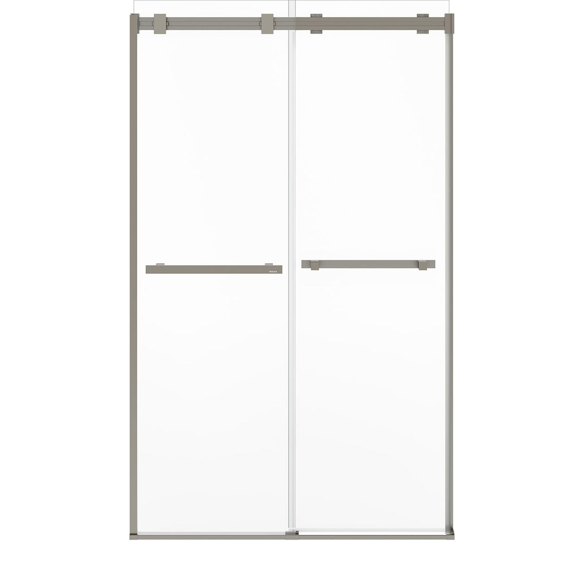 Maax Duel Alto 44-47 X 78 in 8mm Bypass Shower Door for Alcove Installation with GlassShield glass in Brushed Nickel & Matte Black - image 23