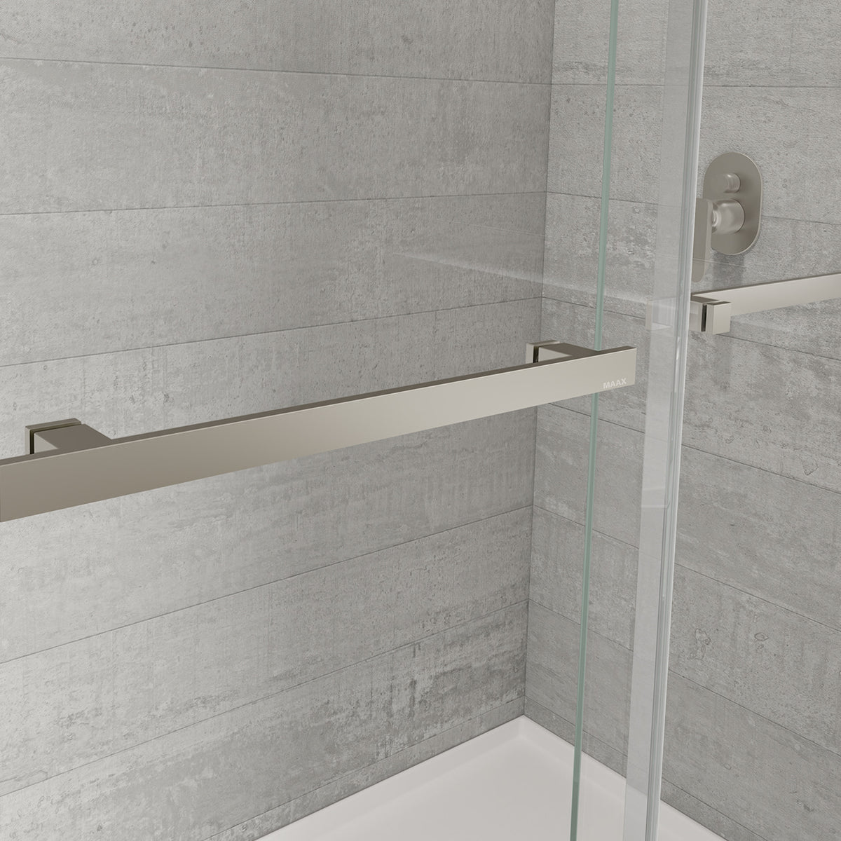 Maax Duel Alto 44-47 X 78 in 8mm Bypass Shower Door for Alcove Installation with GlassShield glass in Brushed Nickel & Matte Black - image 24