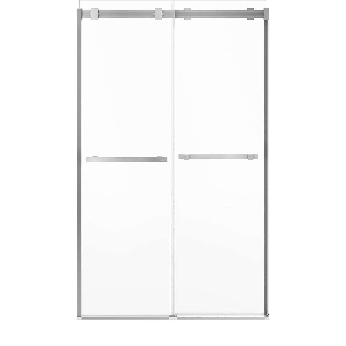 Maax Duel Alto 44-47 X 78 in 8mm Bypass Shower Door for Alcove Installation with GlassShield glass in Brushed Nickel & Matte Black - image 3