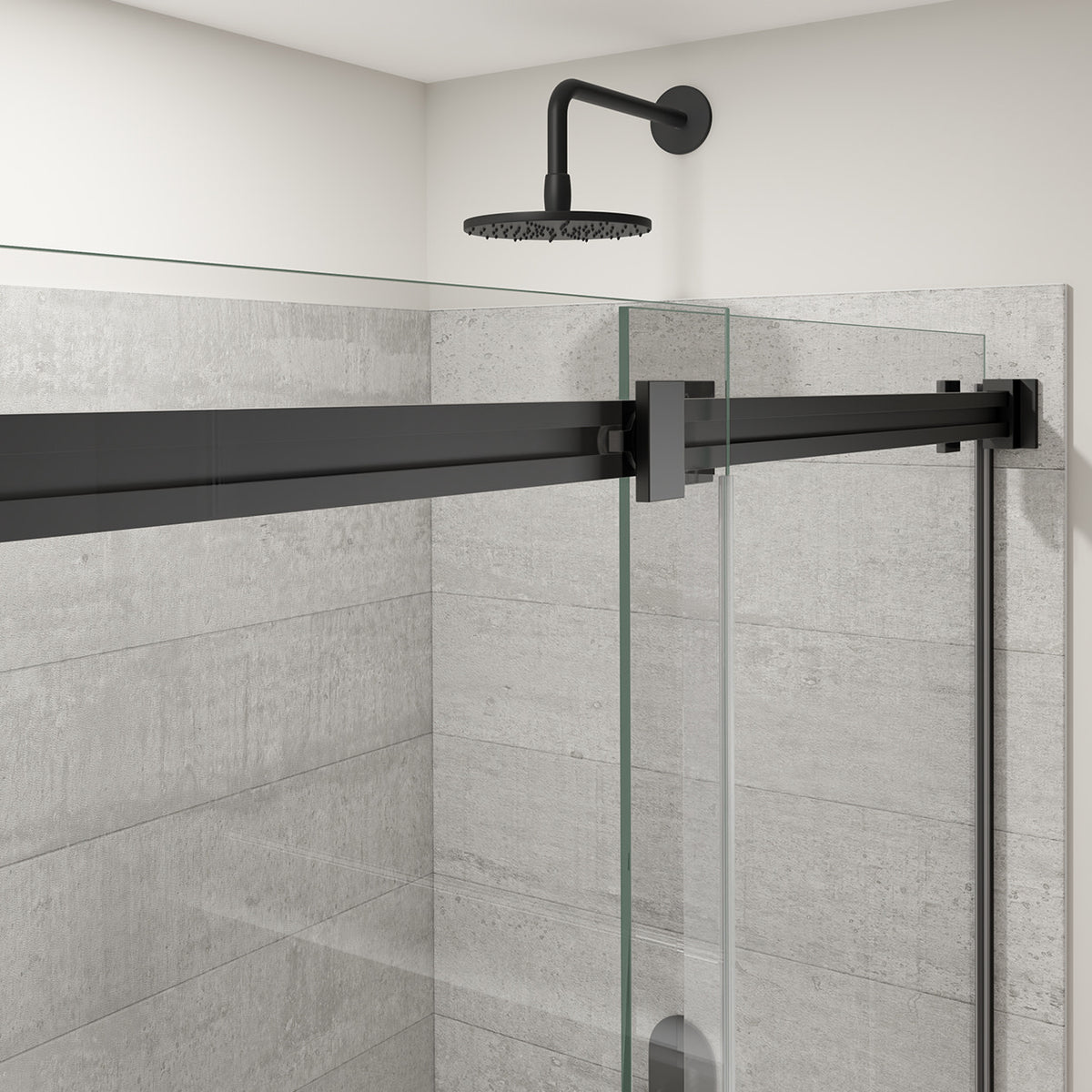 Maax Duel Alto 44-47 X 78 in 8mm Bypass Shower Door for Alcove Installation with GlassShield glass in Brushed Nickel & Matte Black - image 30