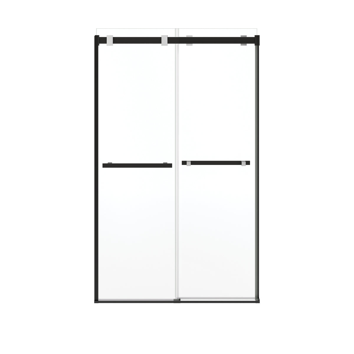 Maax Duel Alto 44-47 X 78 in 8mm Bypass Shower Door for Alcove Installation with GlassShield glass in Brushed Nickel & Matte Black - image 38