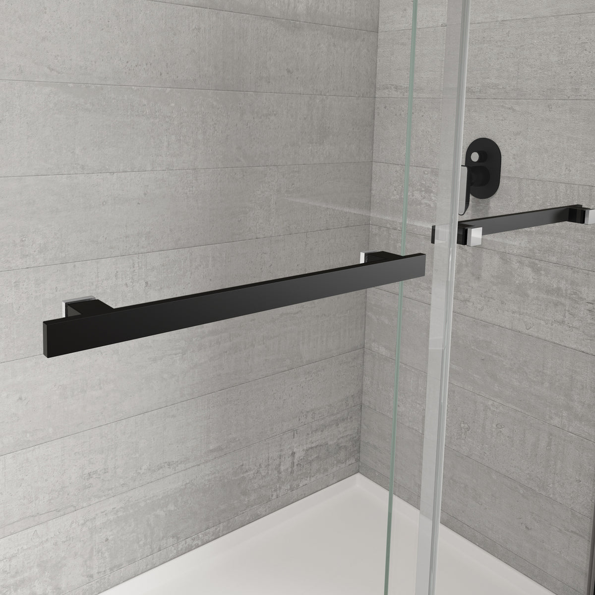 Maax Duel Alto 44-47 X 78 in 8mm Bypass Shower Door for Alcove Installation with GlassShield glass in Brushed Nickel & Matte Black - image 39