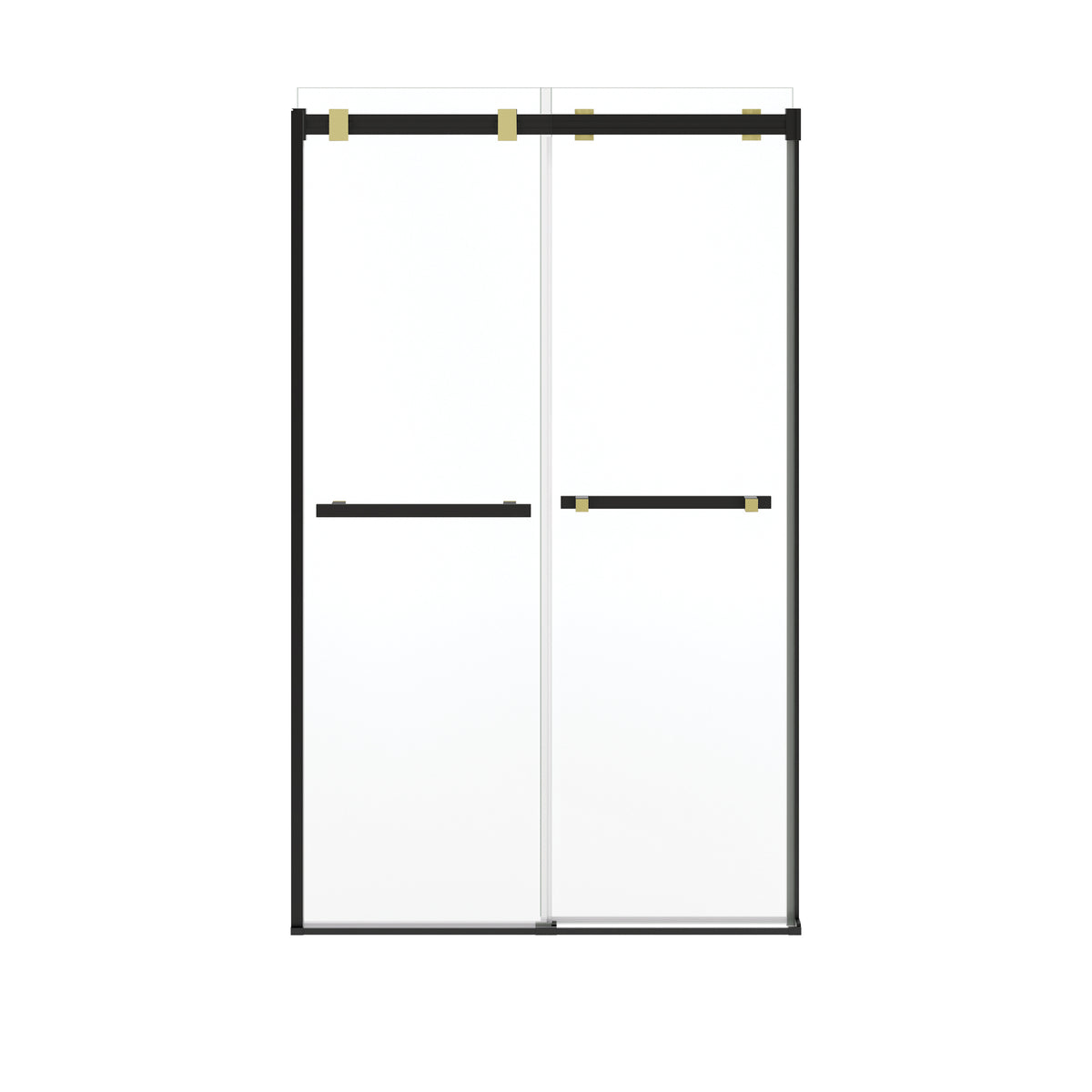 Maax Duel Alto 44-47 X 78 in 8mm Bypass Shower Door for Alcove Installation with GlassShield glass in Brushed Nickel & Matte Black - image 43
