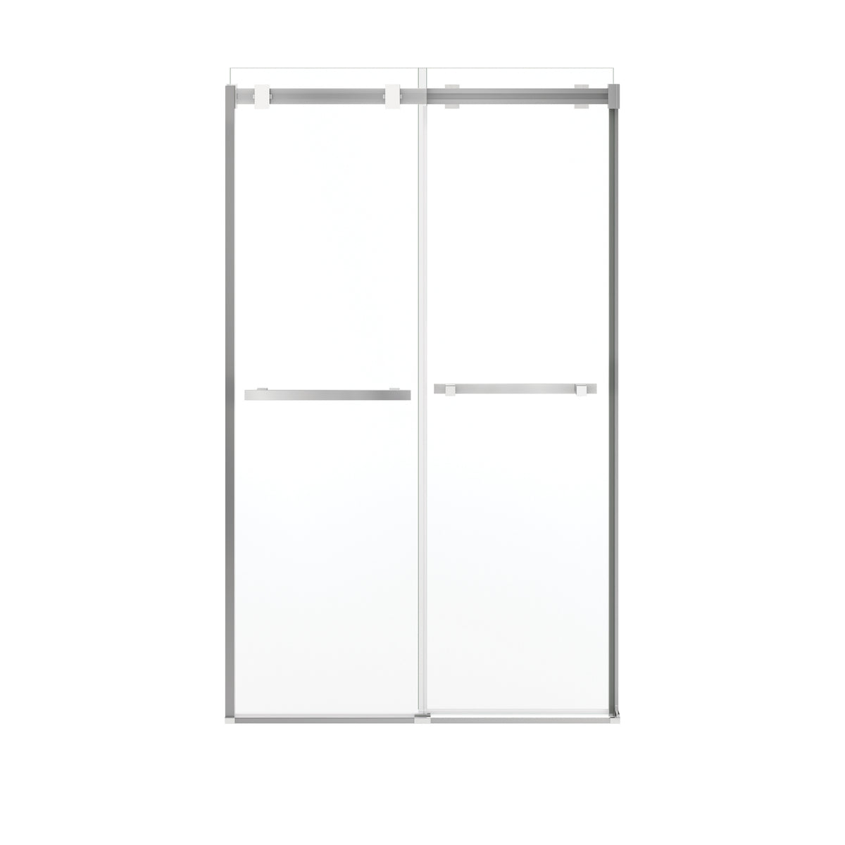 Maax Duel Alto 44-47 X 78 in 8mm Bypass Shower Door for Alcove Installation with GlassShield glass in Brushed Nickel & Matte Black - image 8
