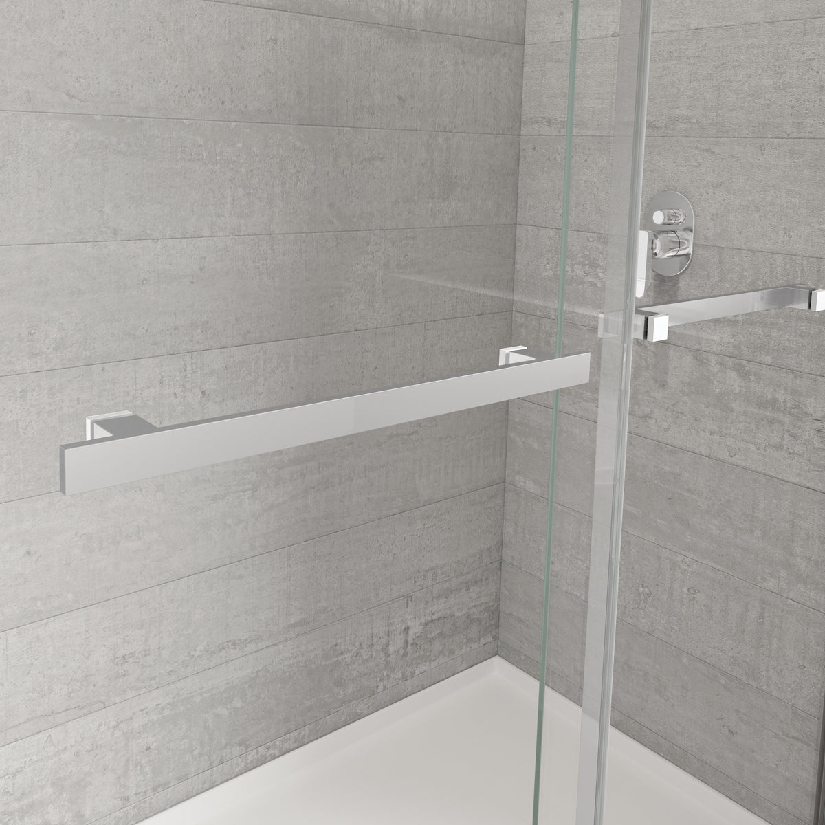 Maax Duel Alto 44-47 X 78 in 8mm Bypass Shower Door for Alcove Installation with GlassShield glass in Brushed Nickel & Matte Black - image 9