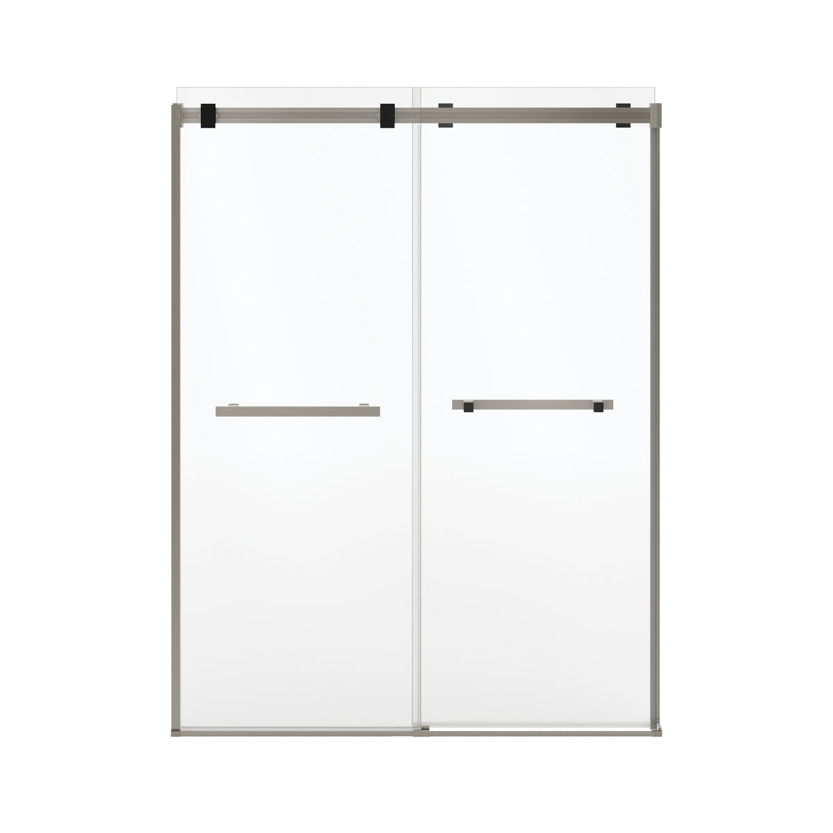 Maax Duel Alto 56-59 X 78 in 8mm Bypass Shower Door for Alcove Installation with GlassShield glass in Chrome & Matte White - image 13