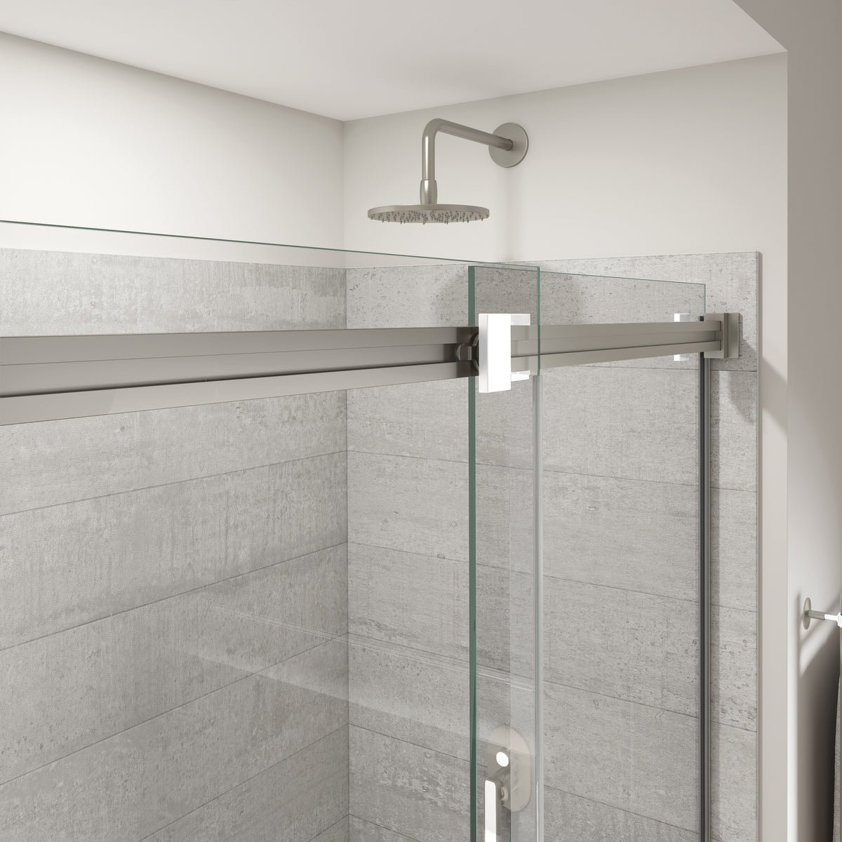 Maax Duel Alto 56-59 X 78 in 8mm Bypass Shower Door for Alcove Installation with GlassShield glass in Chrome & Matte White - image 20