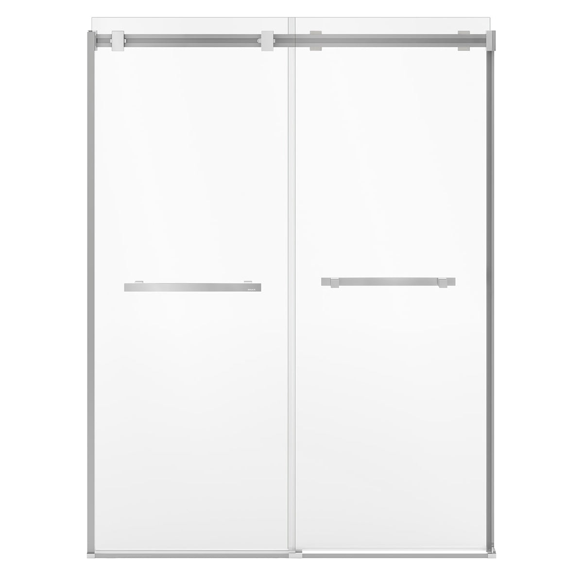 Maax Duel Alto 56-59 X 78 in 8mm Bypass Shower Door for Alcove Installation with GlassShield glass in Chrome & Matte White - image 3
