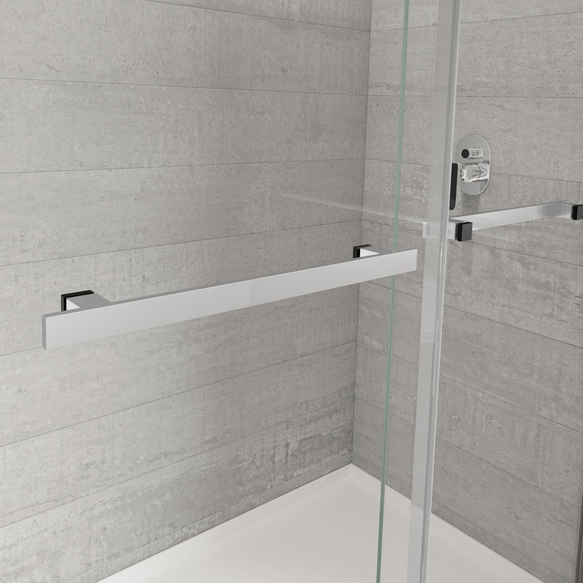 Maax Duel Alto 56-59 X 78 in 8mm Bypass Shower Door for Alcove Installation with GlassShield glass in Chrome & Matte White - image 34