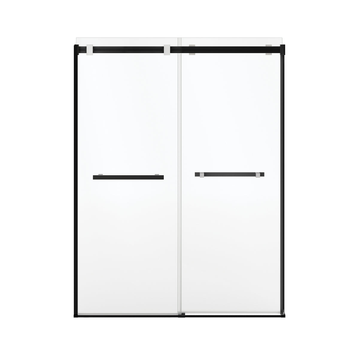 Maax Duel Alto 56-59 X 78 in 8mm Bypass Shower Door for Alcove Installation with GlassShield glass in Chrome & Matte White - image 38