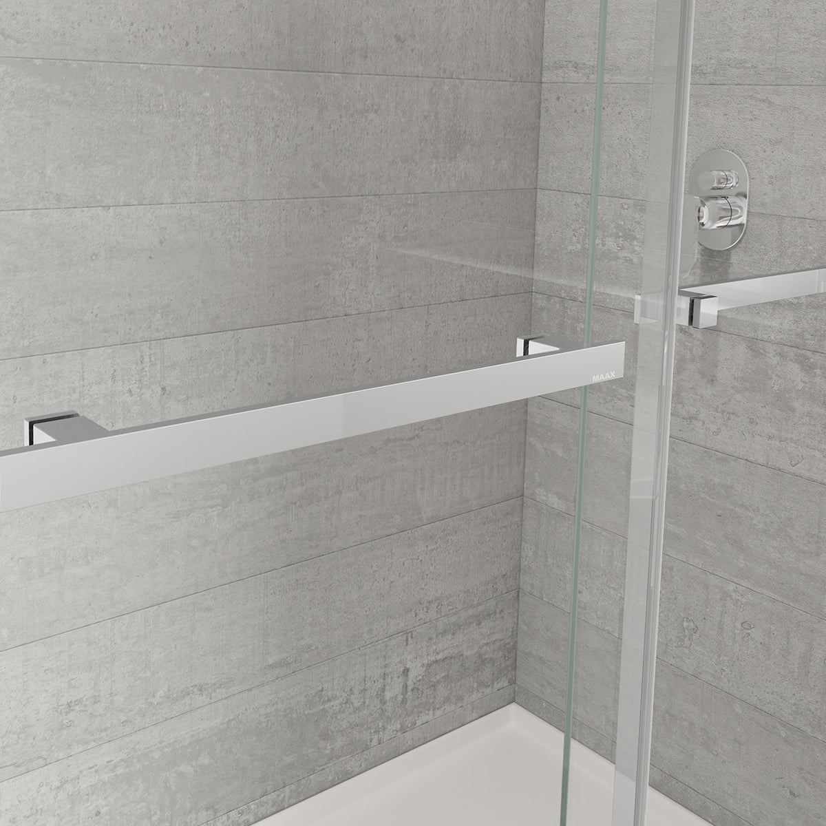 Maax Duel Alto 56-59 X 78 in 8mm Bypass Shower Door for Alcove Installation with GlassShield glass in Chrome & Matte White - image 4