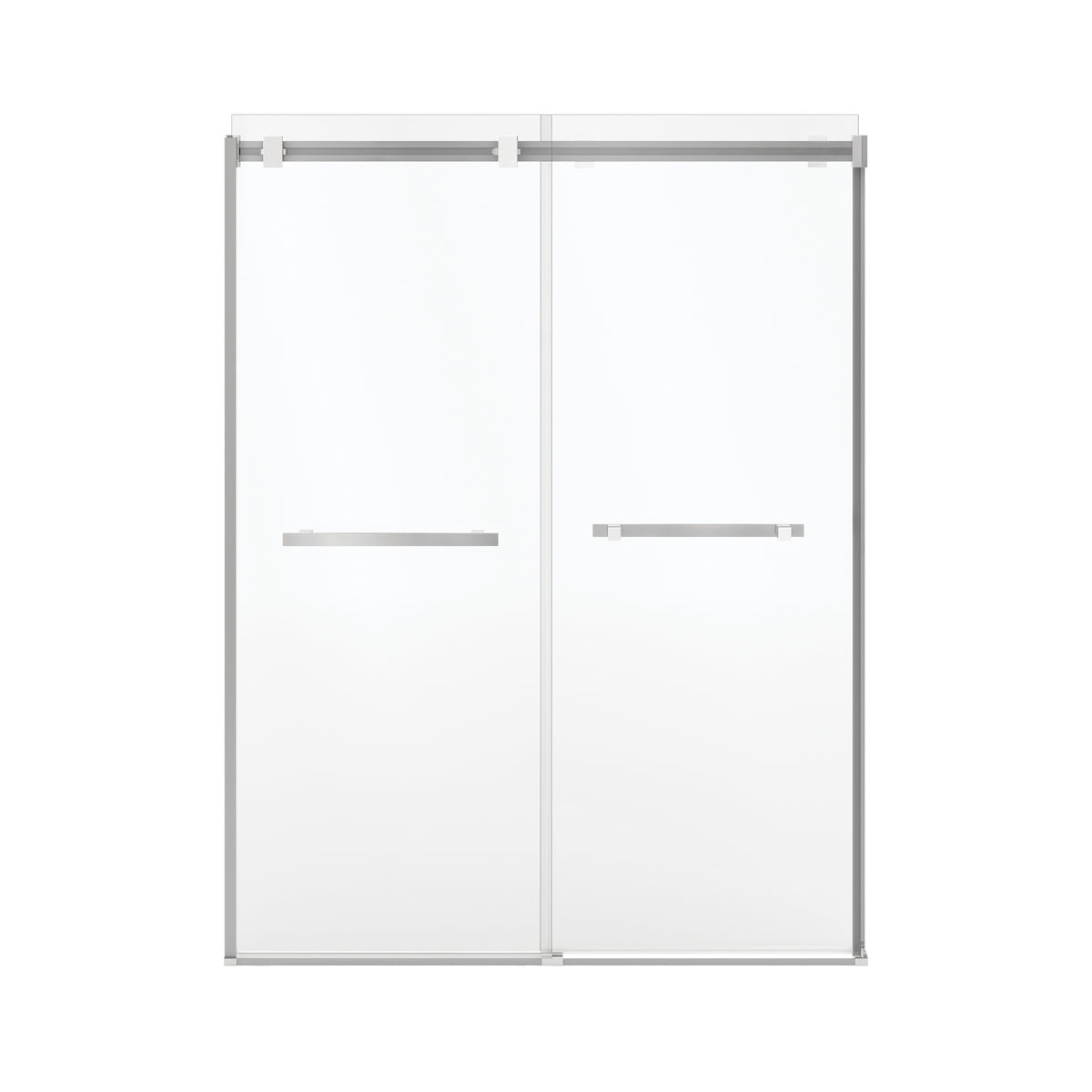 Maax Duel Alto 56-59 X 78 in 8mm Bypass Shower Door for Alcove Installation with GlassShield glass in Chrome & Matte White - image 8