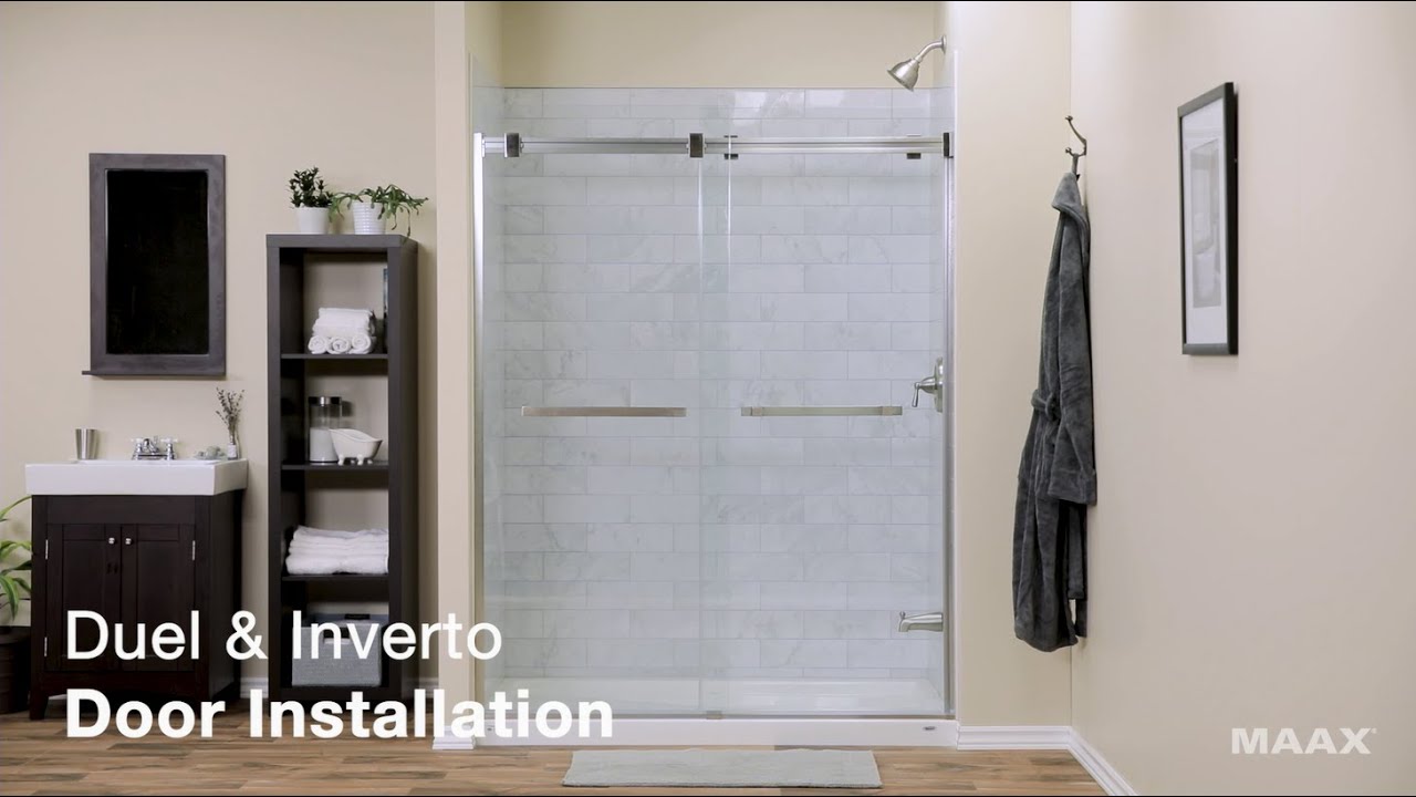 Duel 56-59 x 55 ½-59 in. 8 mm Bypass Tub Door for Alcove Installation with Clear glass in Chrome - Plumbing Market