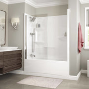 Maax Edge 30 x 55 ½ in 6 mm Tub Screen for Alcove Installation with Clear glass in Chrome