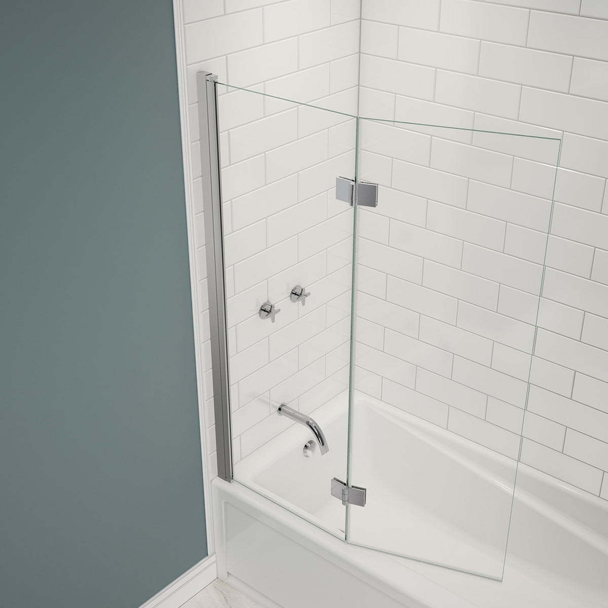 Maax Edge Access 42 x 56 in 6 mm Pivot Tub Screen for Alcove Installation - image 2