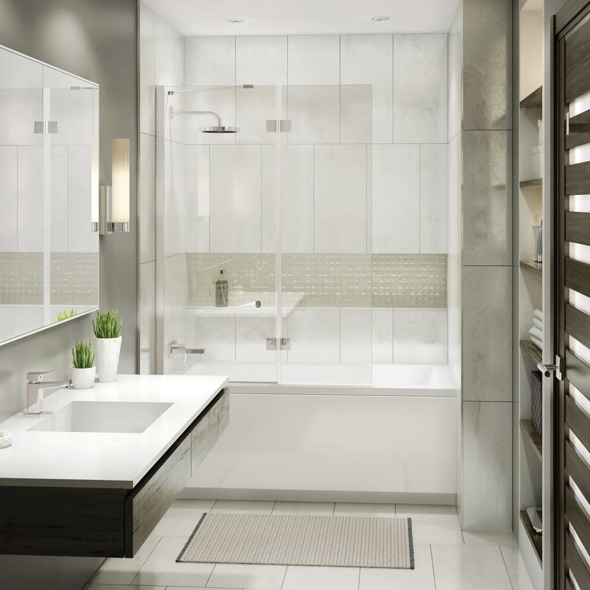 Maax Edge Duo 42 x 58 in 8 mm Pivot Tub Screen for Alcove Installation - image 3