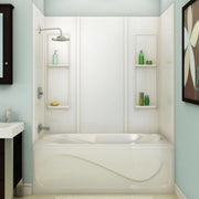 Maax Elan 59 61 x 32 Acrylic Glue up Five-Piece Tub Wall Surround in White