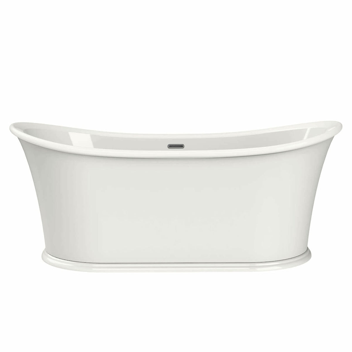 Maax Elina 66 x 34 Acrylic Freestanding Center Drain Bathtub in White with White Skirt - image 3