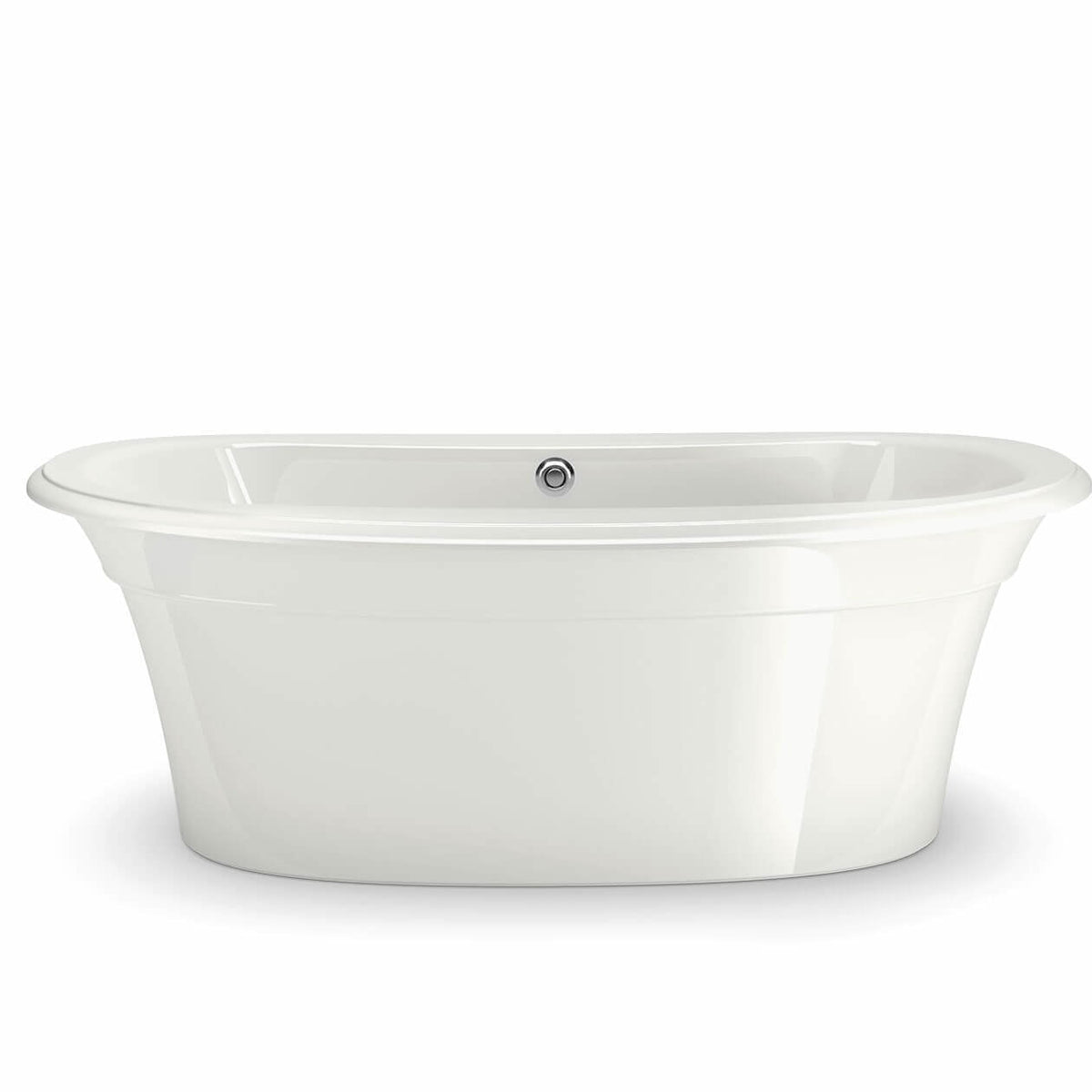 Maax Ella Sleek 66 x 36 Acrylic Freestanding Center Drain Bathtub in White with White Skirt - image 3