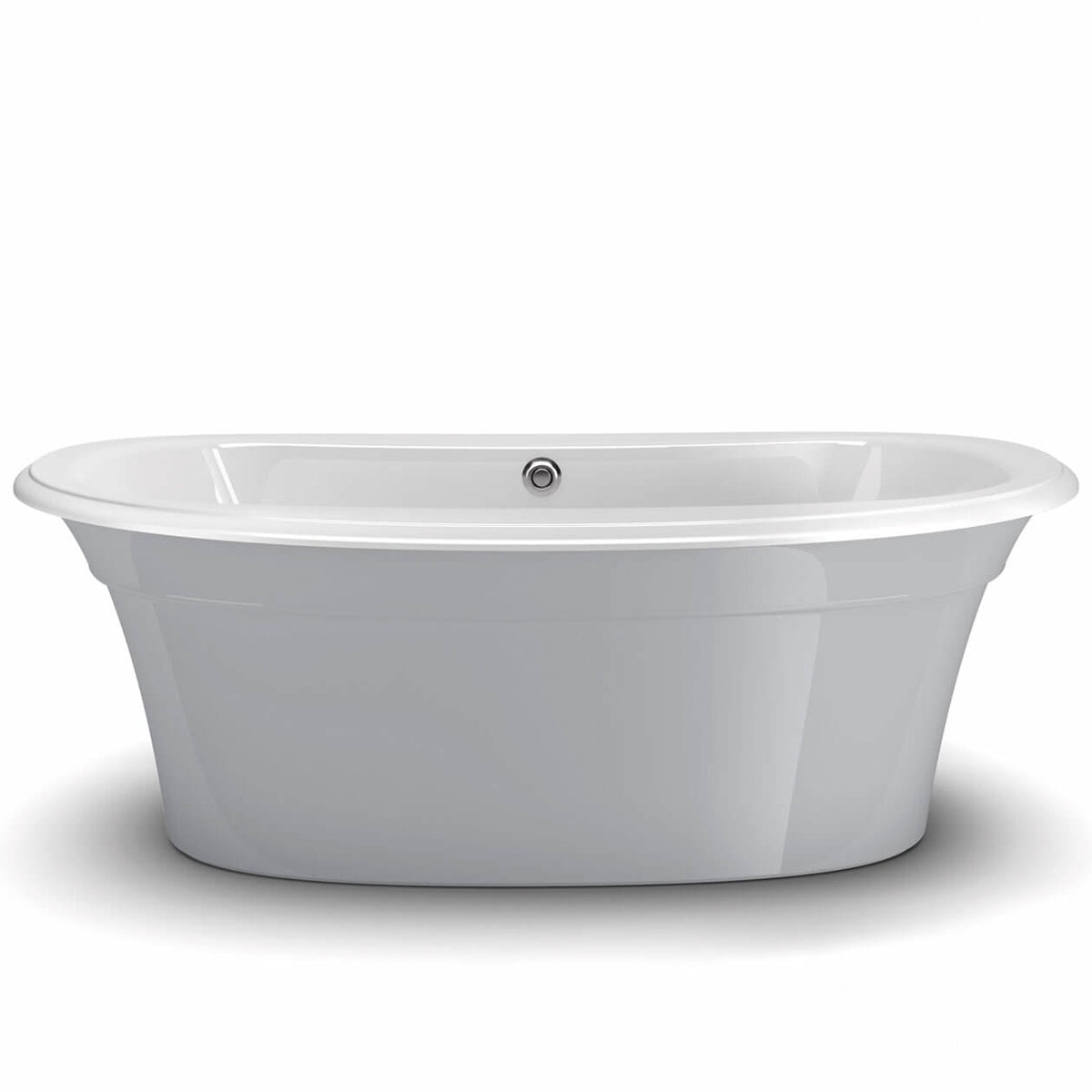 Maax Ella Sleek 66 x 36 Acrylic Freestanding Center Drain Bathtub in White with White Skirt - image 6