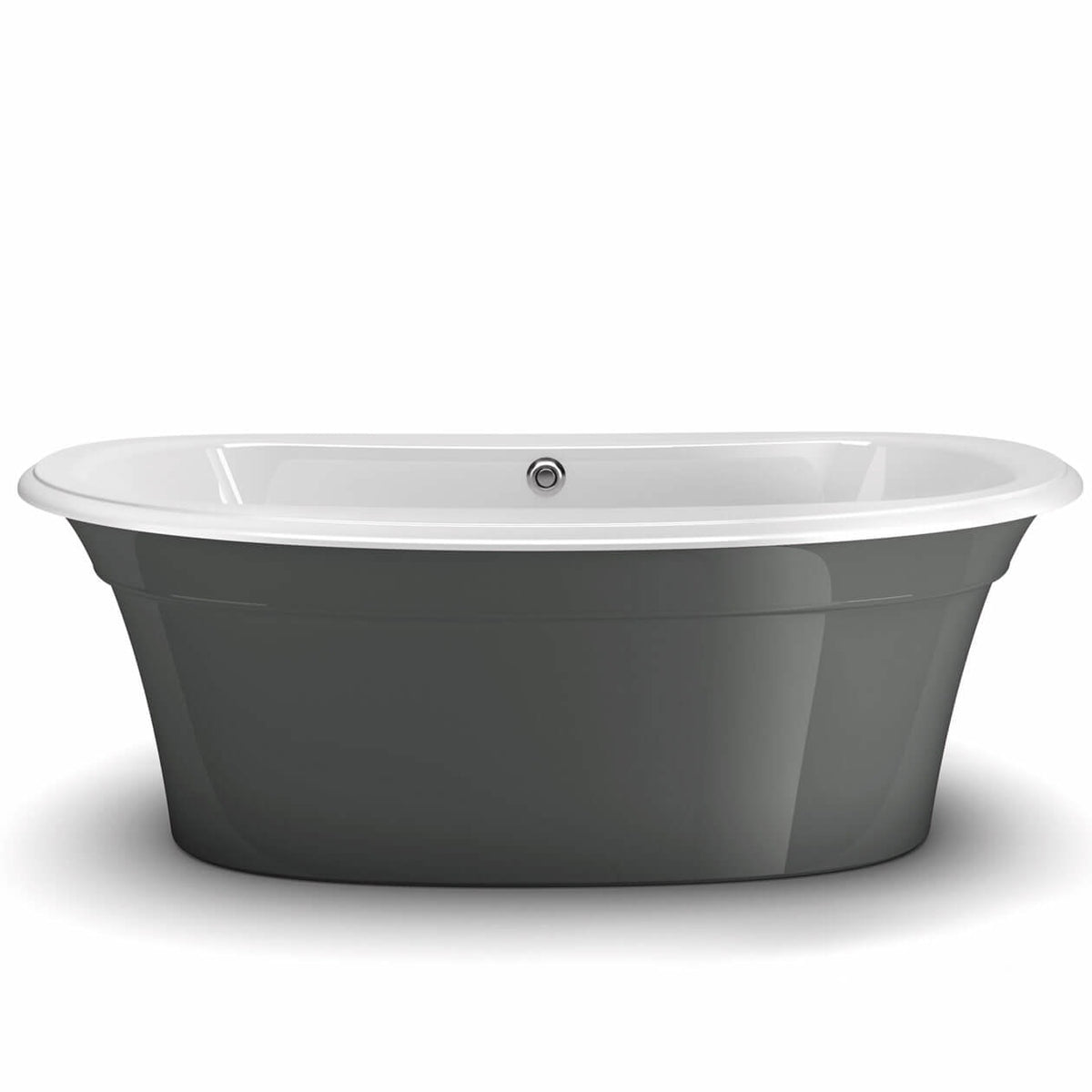 Maax Ella Sleek 66 x 36 Acrylic Freestanding Center Drain Bathtub in White with White Skirt - image 9
