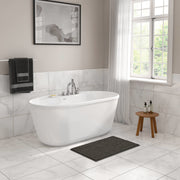 Maax Emica 5832 AcrylX Freestanding Center Drain Bathtub in White with White Skirt