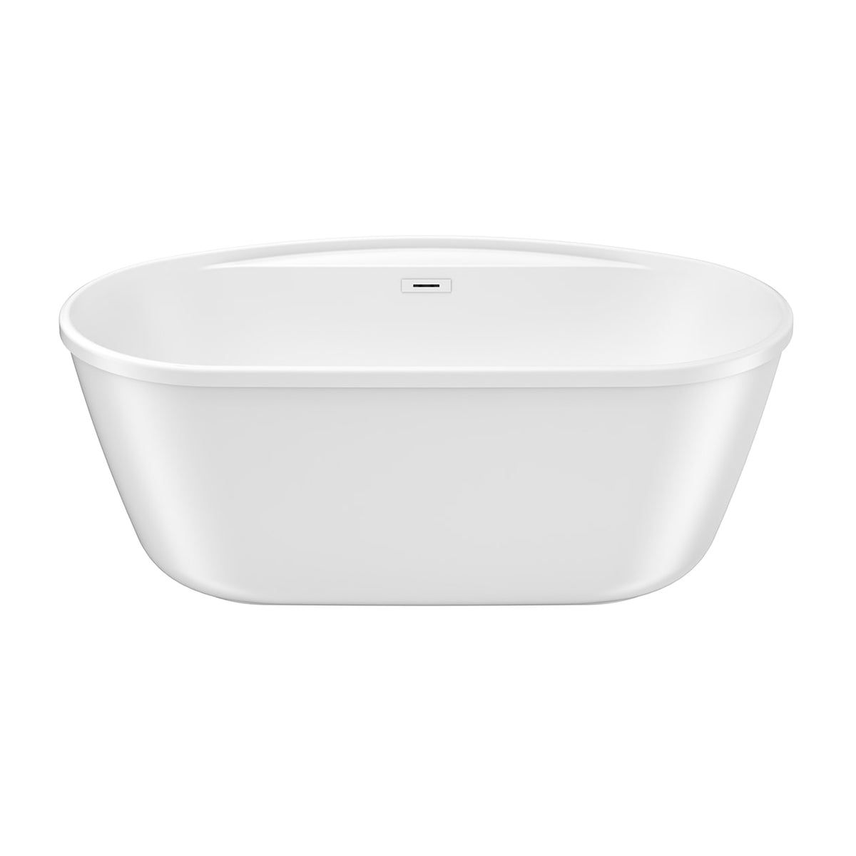 Maax Emica 5832 AcrylX Freestanding Center Drain Bathtub in White with White Skirt - image 3