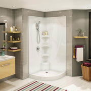 Maax Equinox I 37 x 37 Acrylic Corner Center Drain One-Piece Shower in White