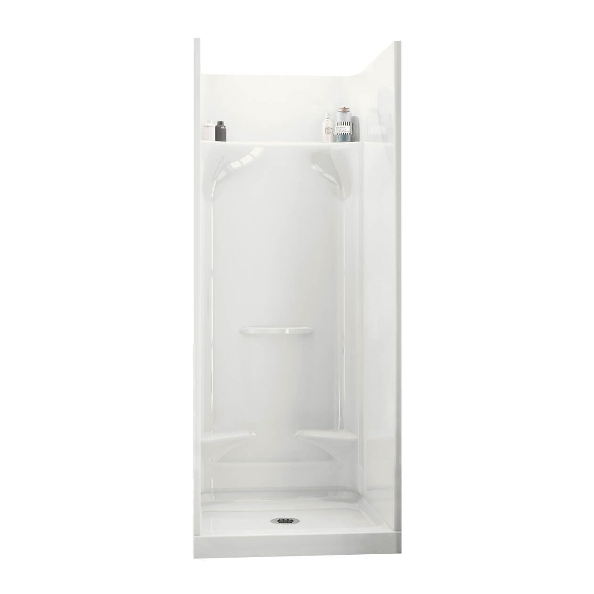 Maax Essence SH-3232 AcrylX Alcove Center Drain Four-Piece Shower in White - image 3
