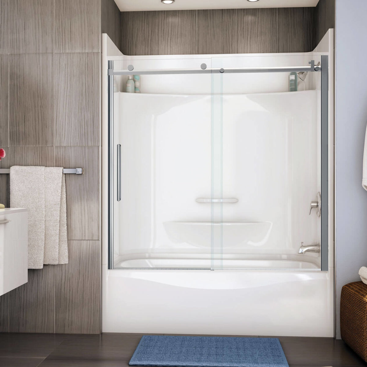 Maax Essence TS-6030 AcrylX Alcove Four-Piece Tub Shower in White - image 4