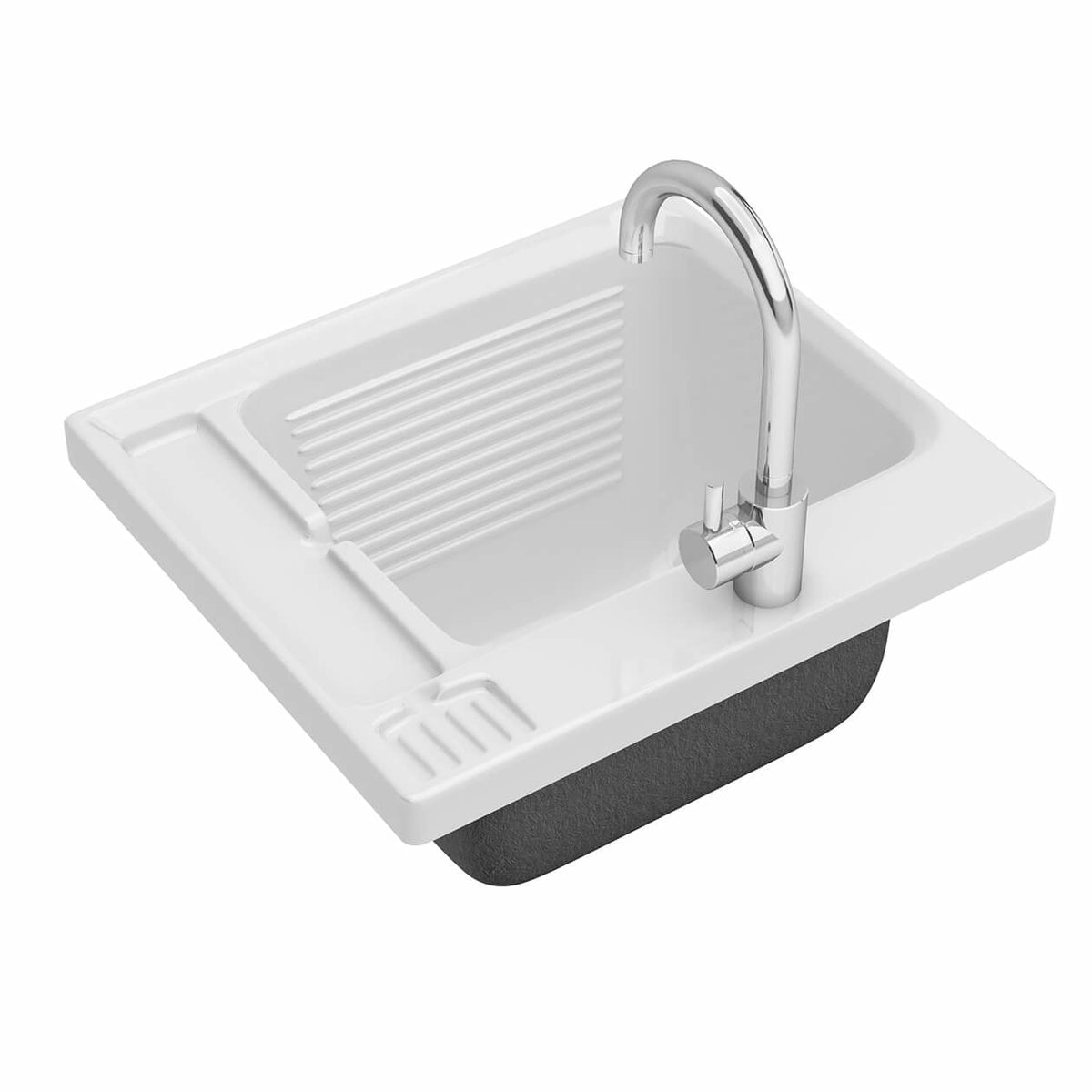 Maax Evia 25 x 22 Acrylic Single Bowl Sink in White - image 4