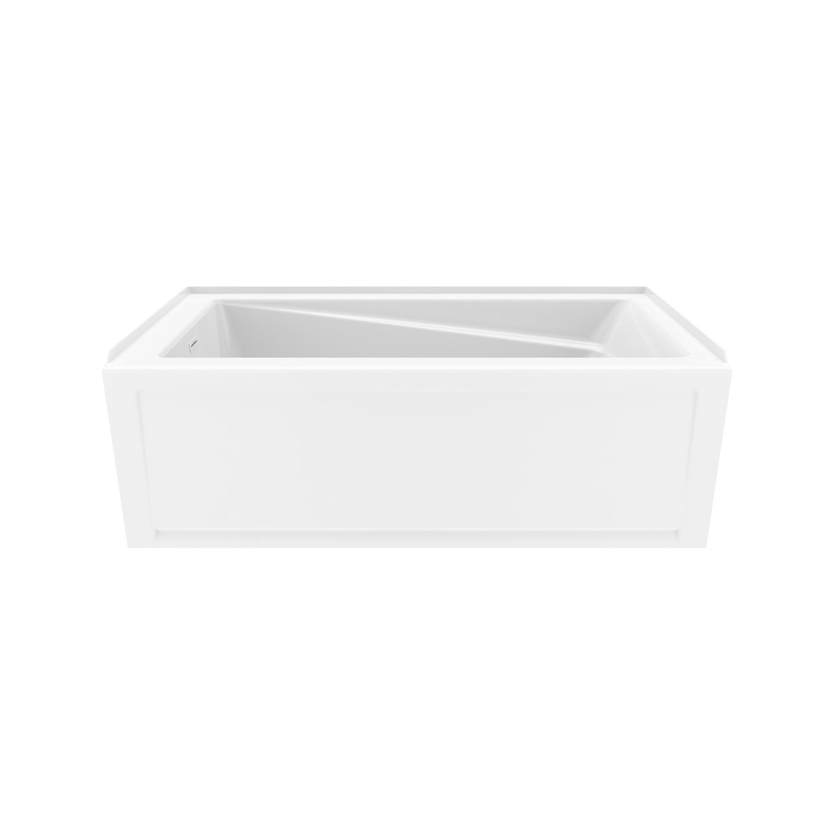 Maax Exhibit 6030 IFS AFR Acrylic Alcove Bathtub in White with Linear Overflow - image 2