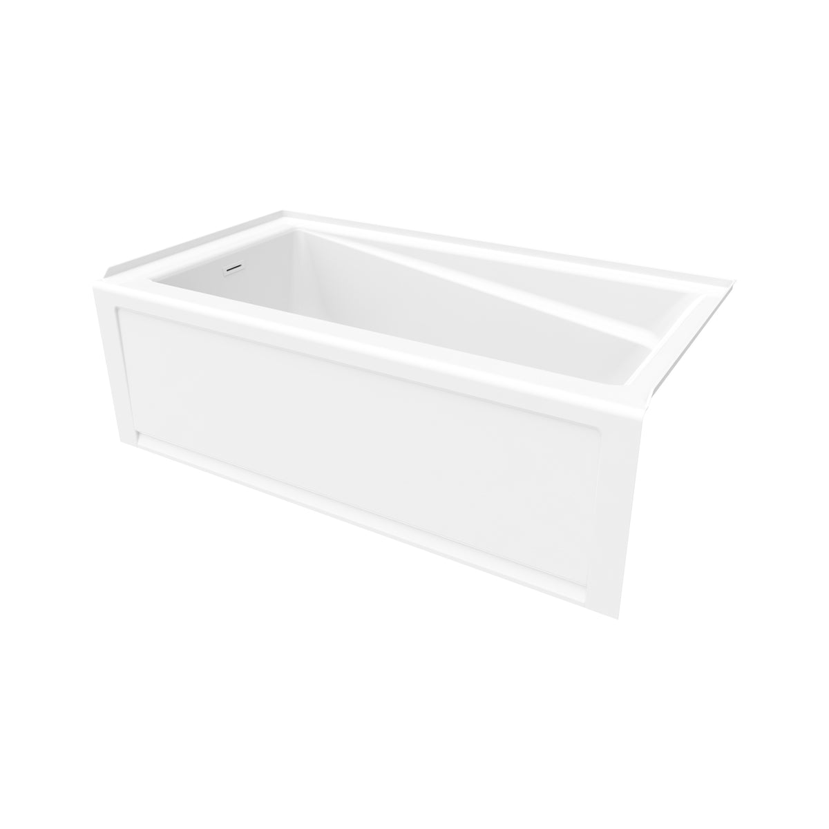 Maax Exhibit 6030 IFS AFR Acrylic Alcove Bathtub in White with Linear Overflow - image 4