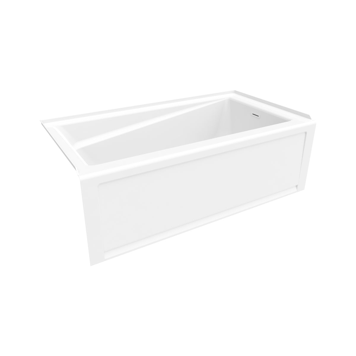 Maax Exhibit 6030 IFS AFR Acrylic Alcove Bathtub in White with Linear Overflow - image 9