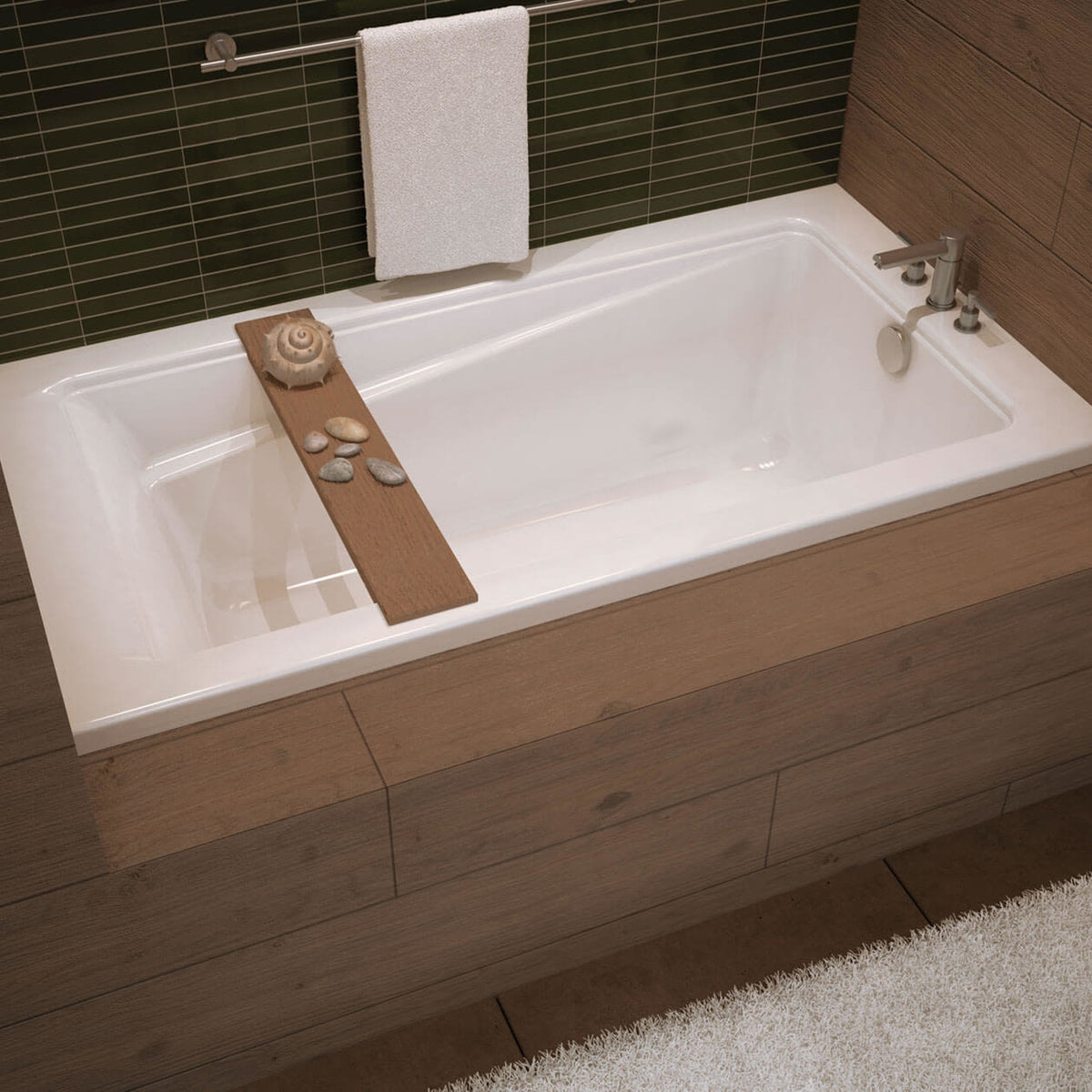 Maax Exhibit 6036 IF Acrylic Alcove Bathtub in White - image 5
