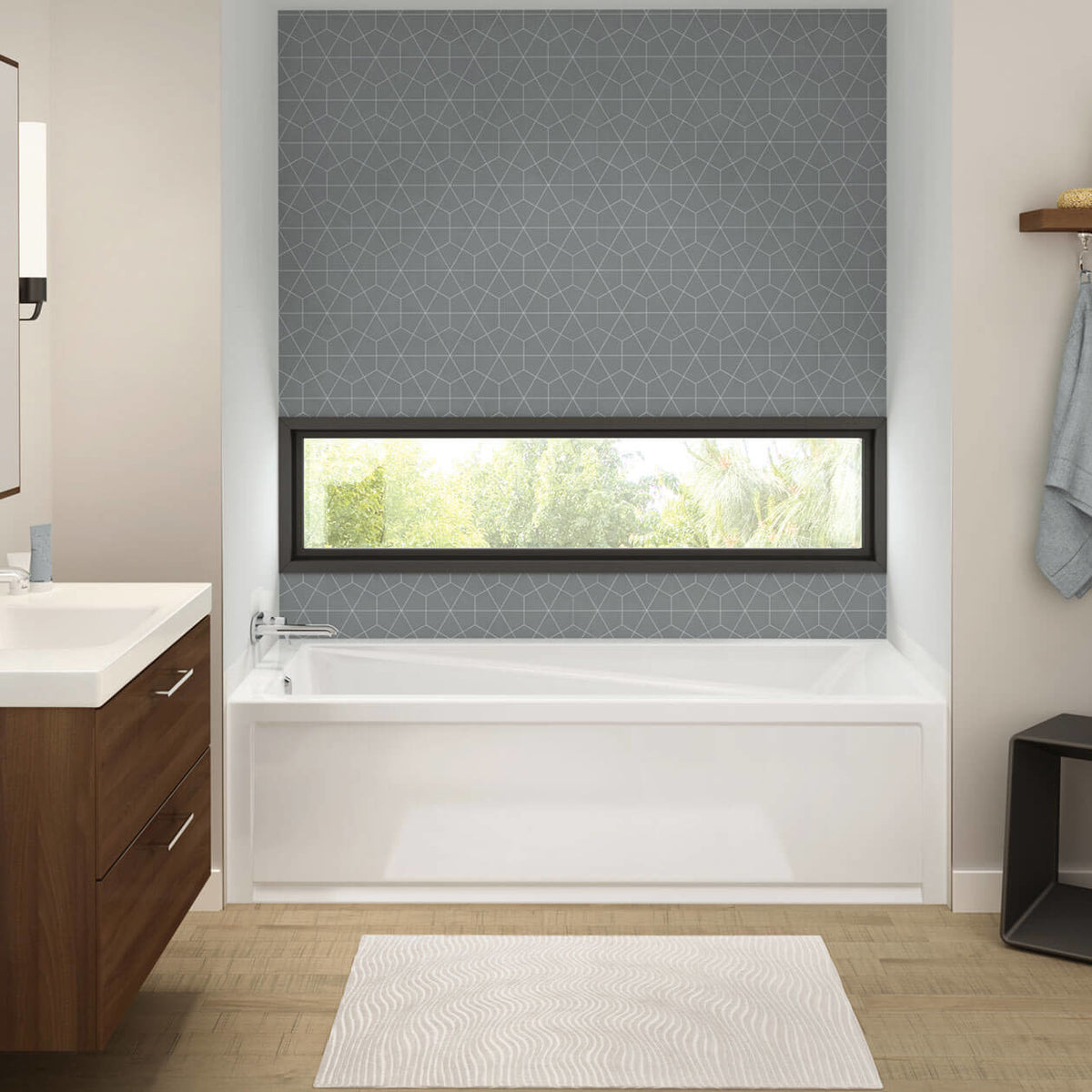 Maax Exhibit 7236 IFS Acrylic Alcove Bathtub in White - image 4