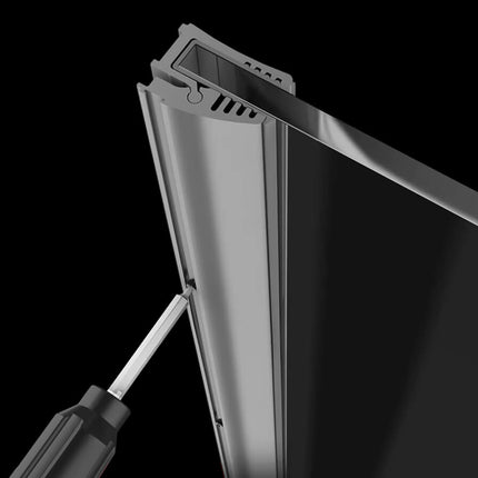 Reveal Sleek 71 Return Panel for 36 in. Base with Clear glass in Matte Black - Plumbing Market