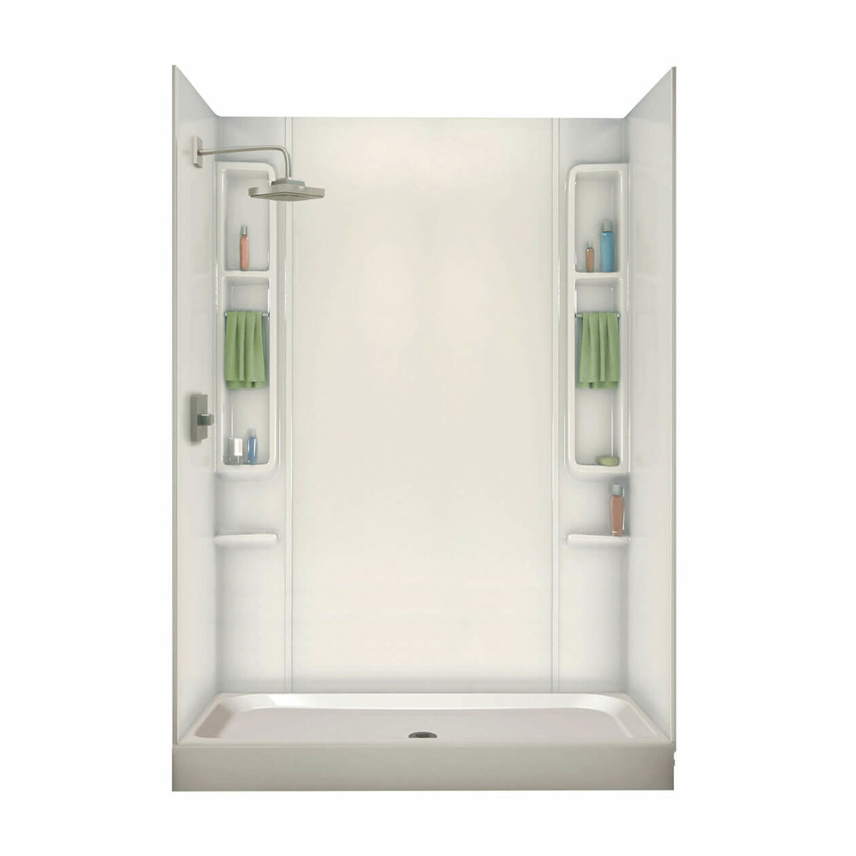 Maax Finesse Base 48 x 32 AcrylX Alcove Shower Base with Center Drain in White - image 4