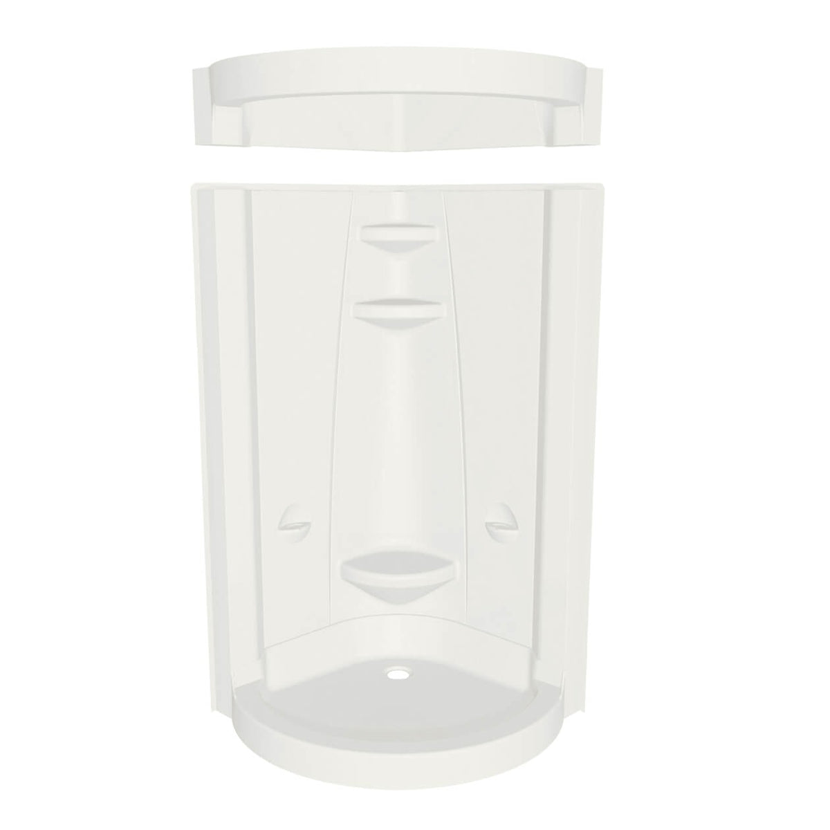 Maax Freestyle 37 Round 37 x 37 Acrylic Corner Center Drain Two-Piece Shower with Corner Seat in White - image 2
