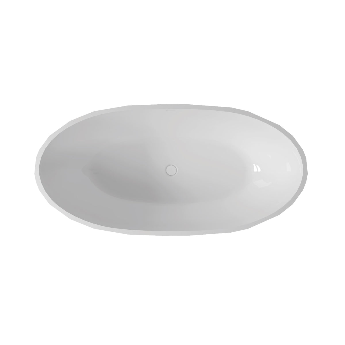 Maax Fura 6732 Acrylic Freestanding Center Drain Bathtub in White - image 5