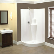 Maax Galaxie II 37 x 37 AcrylX Corner Center Drain One-Piece Shower in White