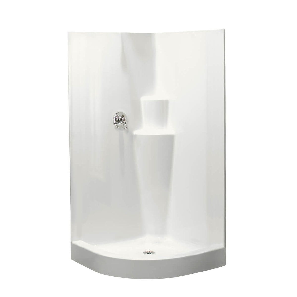 Maax Galaxie II 37 x 37 AcrylX Corner Center Drain One-Piece Shower in White - image 3
