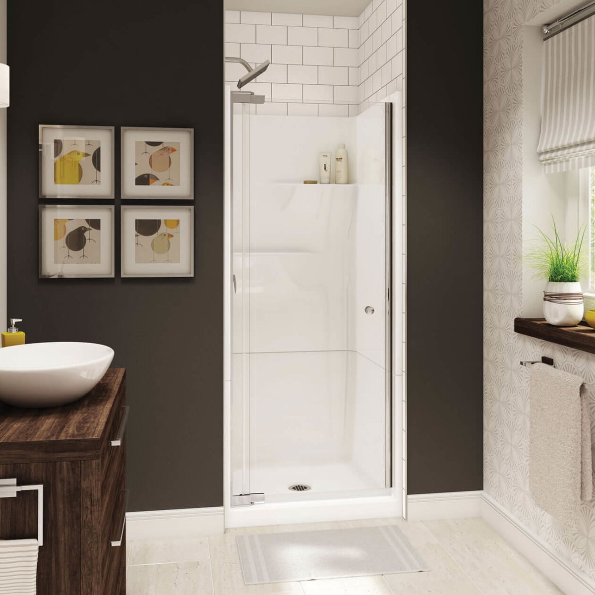 Maax Gallery SH-3232 AcrylX Alcove Center Drain Two-Piece Shower in White - image 2