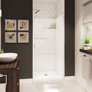 Maax Gallery SH-3636 AcrylX Alcove Center Drain Two-Piece Shower in White