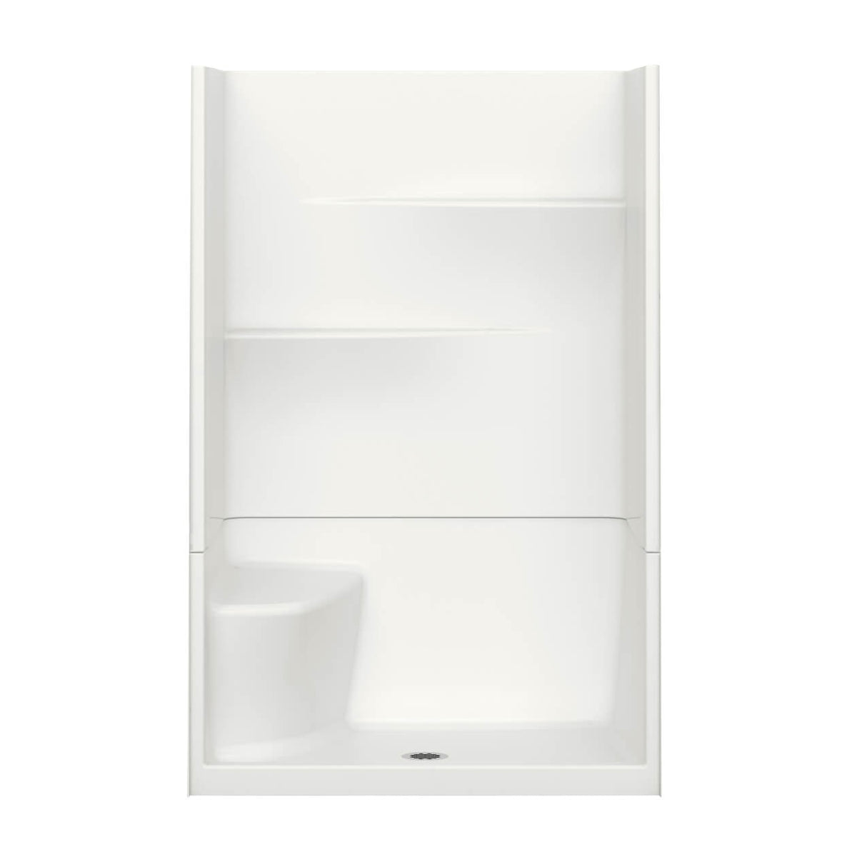 Maax Gallery SH-4834 AcrylX Alcove Center Drain Two-Piece Shower in White - image 3