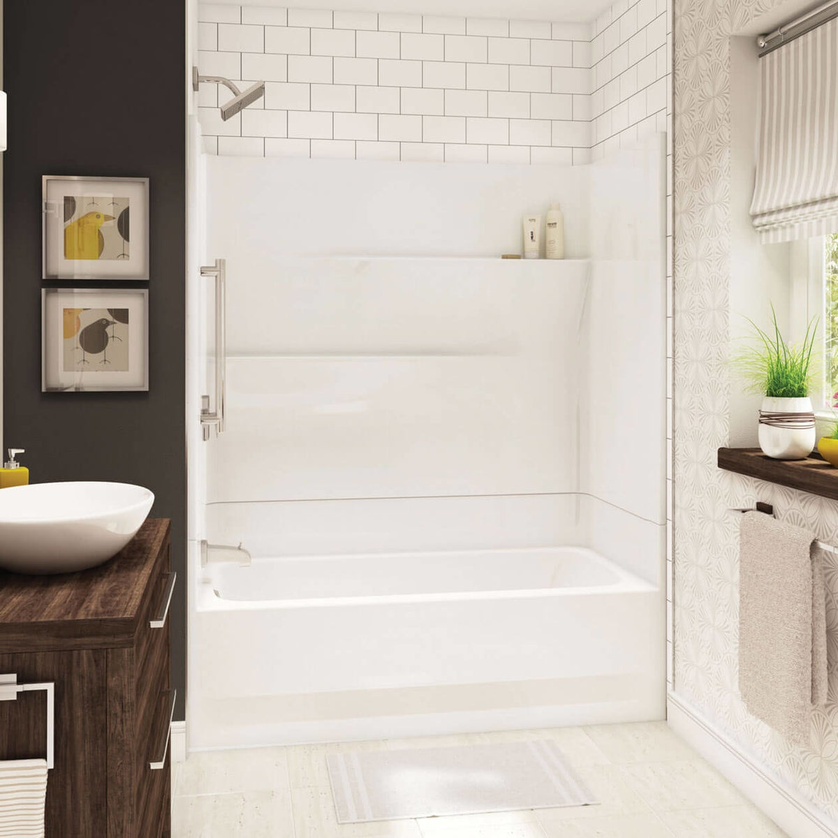 Maax Gallery TS-6030 AcrylX Alcove Two-Piece Tub Shower in White - image 4