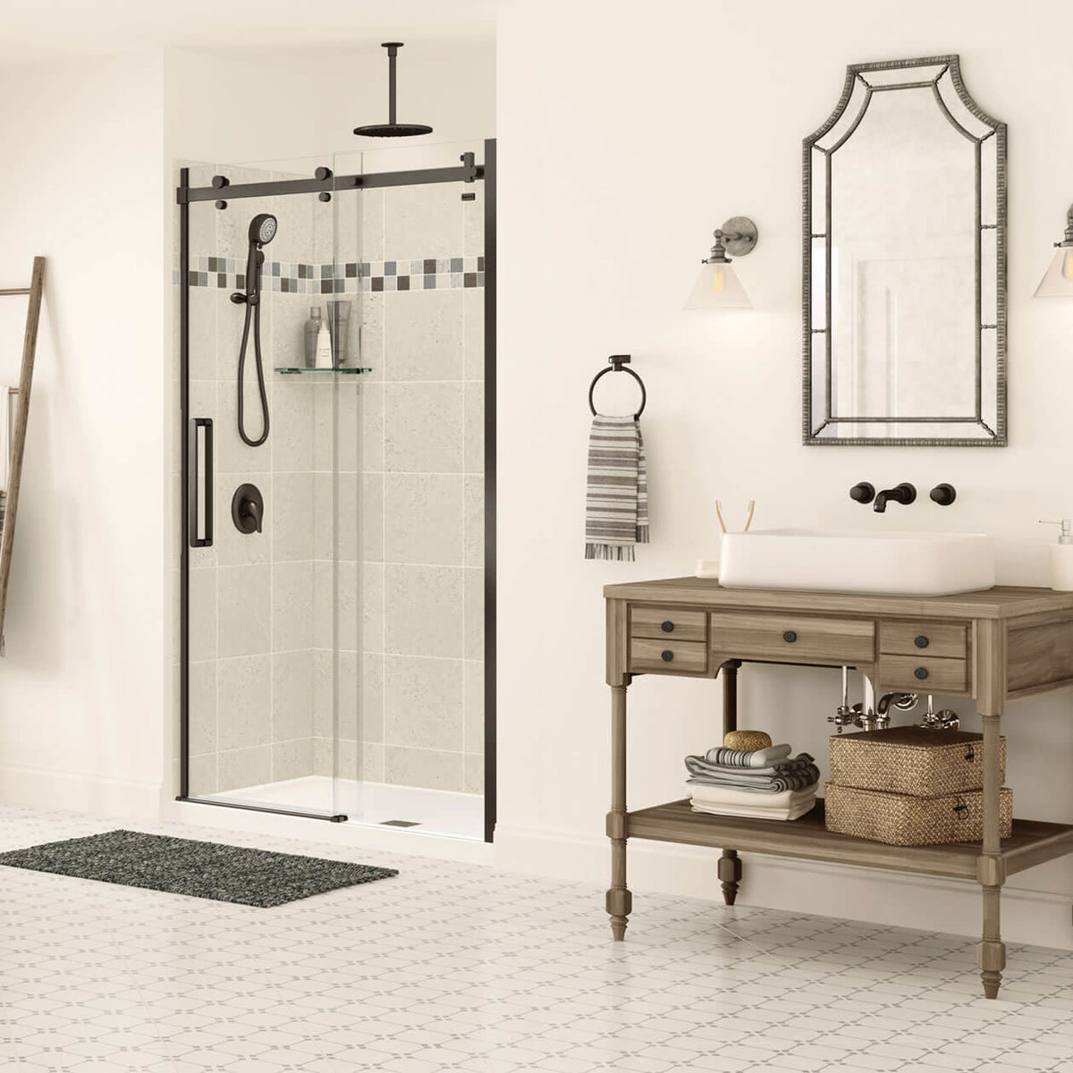 Maax Halo 44 ½-47 x 78 ¾ in 8mm Sliding Shower Door for Alcove Installation - image 7