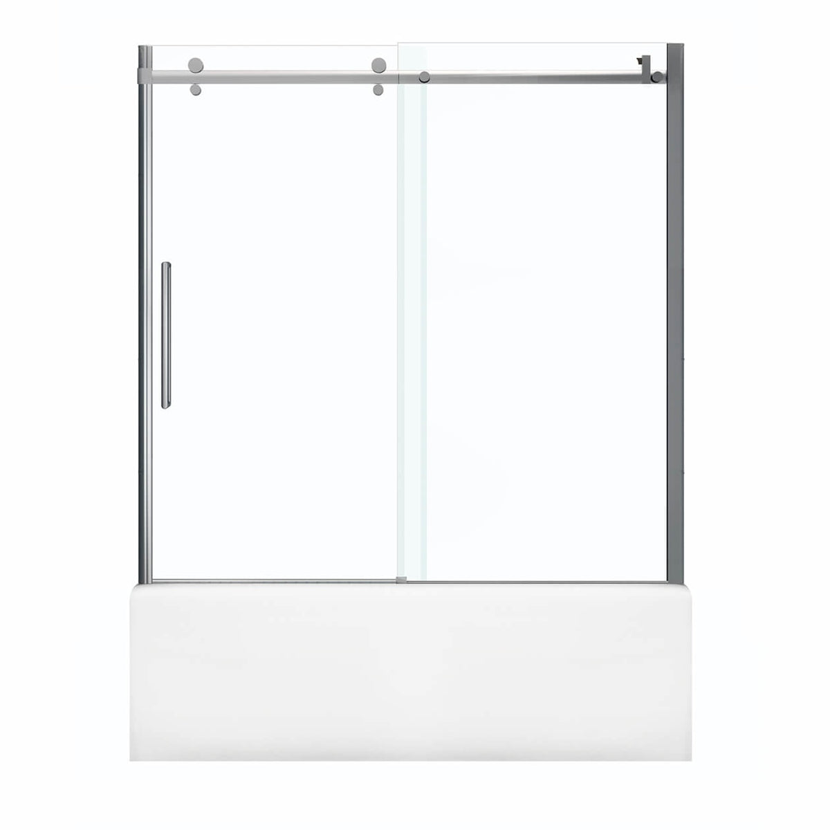 Maax Halo 56 ½-59 x 59 in 8 mm Sliding Tub Door for Alcove Installation - image 5
