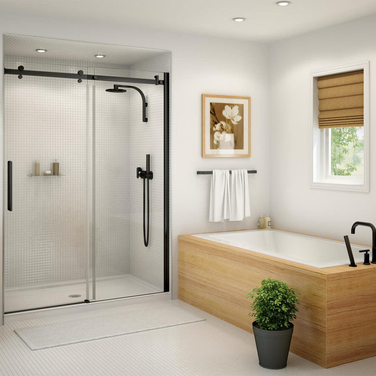 Maax Halo 56 ½-59 x 78 ¾ in 8mm Sliding Shower Door for Alcove Installation - image 17